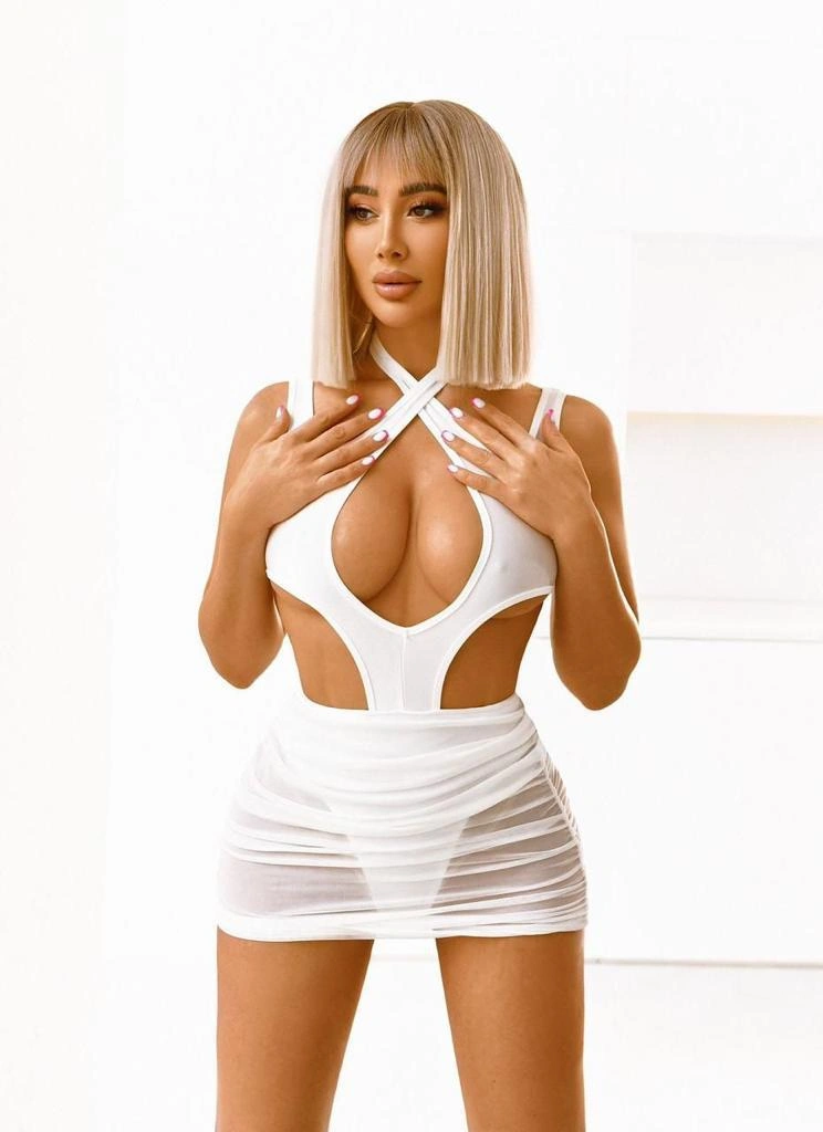 Asian beauty in sophisticated attire